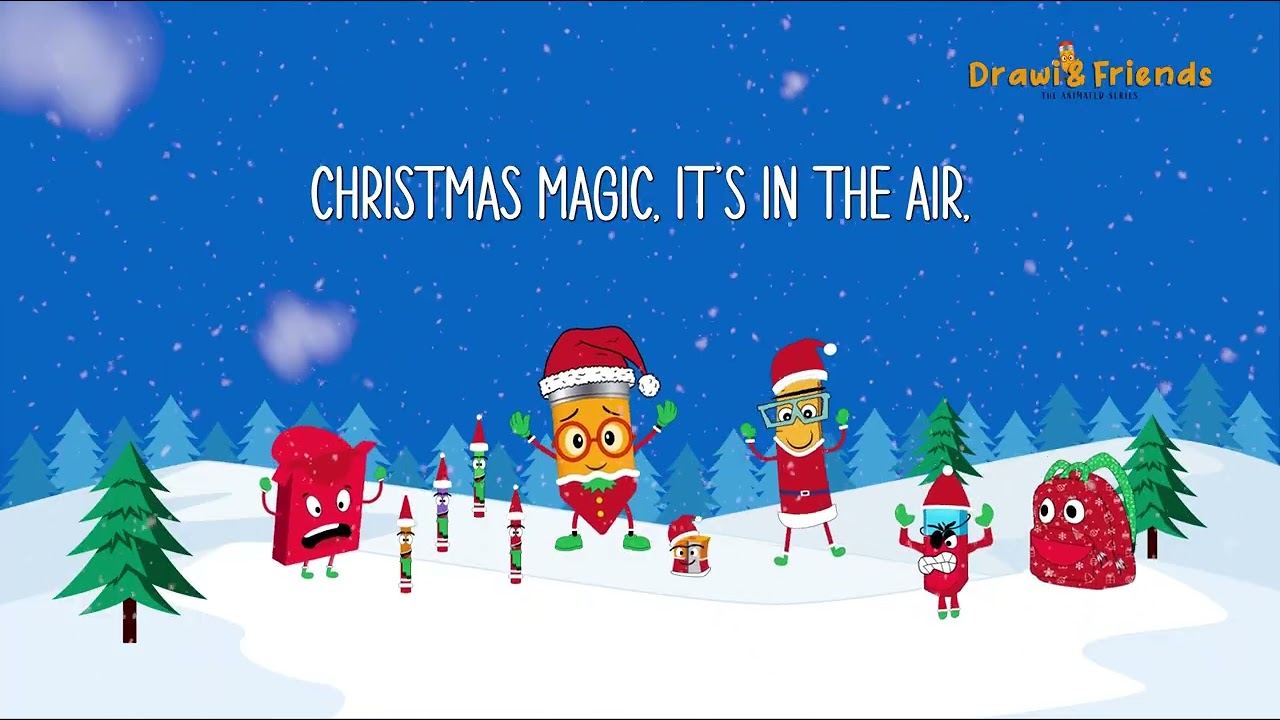 🎤 Sing Along This Christmas! 🎄 11 Fun Kids Songs + On-Screen Lyrics (Drawi & Friends Extended)
