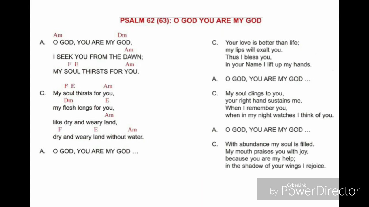 O GOD YOU ARE MY GOD Song of the Neocatechumenal Way