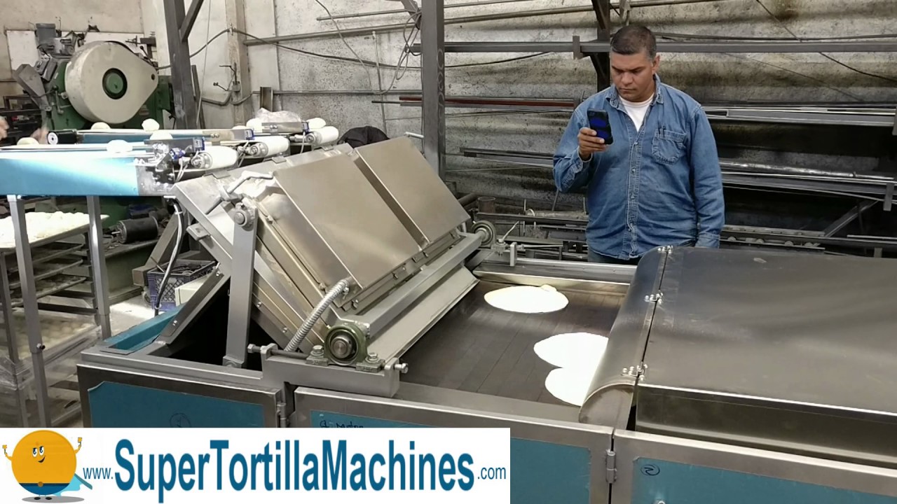 T7000 Wheat Flour Tortilla Machine - Feeder - Press- Oven - Cooler