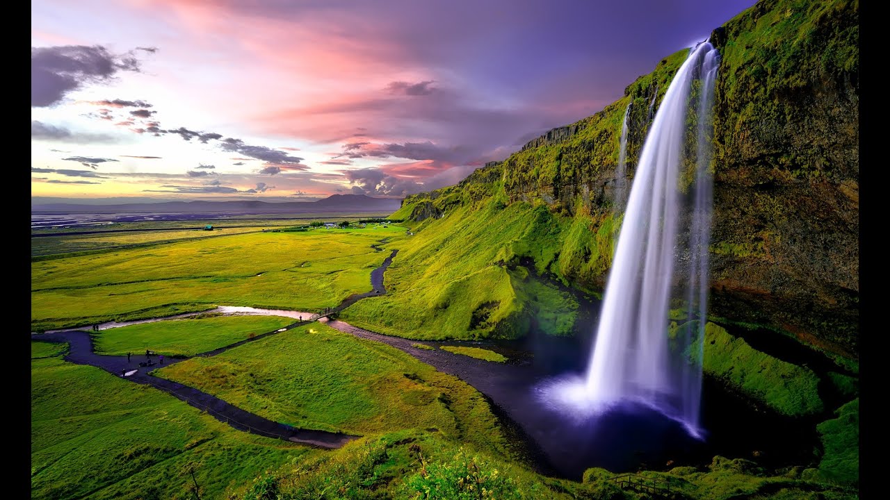Dragon Waterfalls. Water White Noise. Relaxing Waterfall Sounds for Sleep, Study. 6 hours.