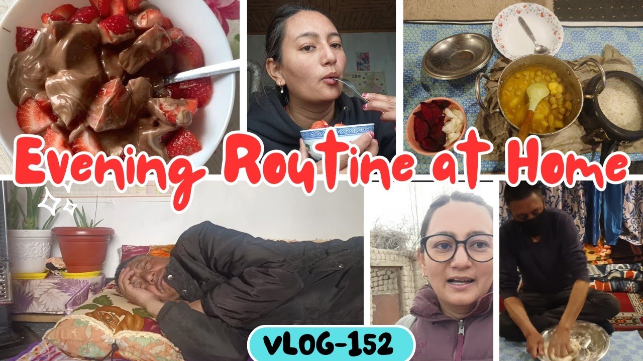 Evening Routine at Home😉🏡||Viral Strawberry chocolate🍓+ Dad in Kitchen•• Helping me❣️|| Vlog-152😁