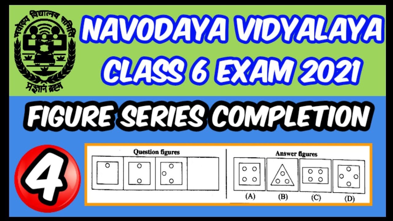 | Mental Ability Part 4 | Figure Series Completion | Jawahar Navodaya Vidyalaya Exam 2021 | Class 6