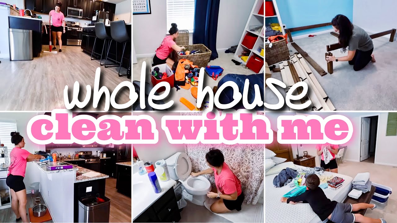 REAL MOM LIFE CLEANING 🧼 ROOM TRANSFORMATION + WHOLE HOUSE CLEANING | ALL DAY CLEANING MOTIVATION