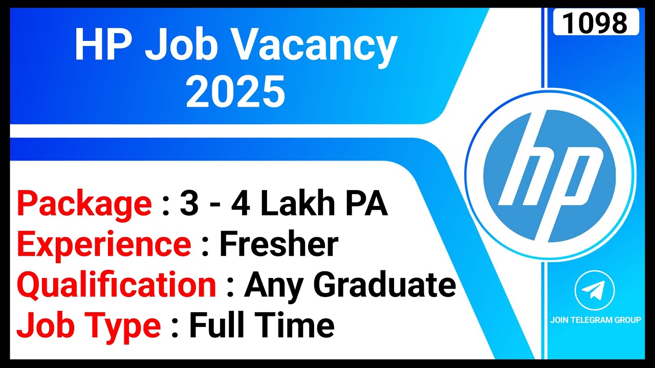 HP Job Vacancy 2025 | Full Time Jobs | Multi National Company Jobs | Operations Associate Jobs