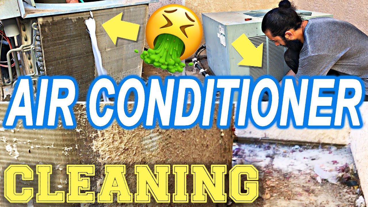 Air Conditioner Cleaning! SATISFYING Central Air Conditioner Condenser Coil Cleaning | Tall Guy