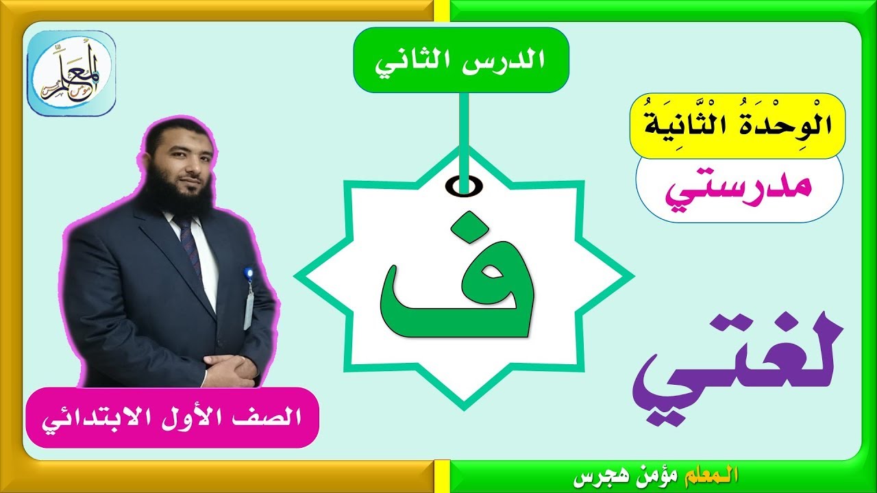 حرف الفاء ف - لغتي أول ابتدائي ف1 - الوحدة الثانية مدرستي 1441 هـ