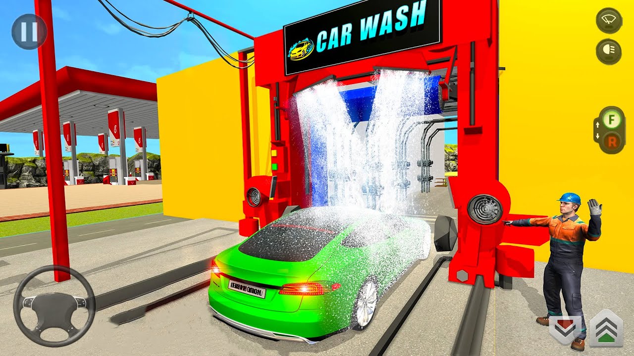 Drive Thru Car Wash Simulator - Auto Service Garage - Android Gameplay