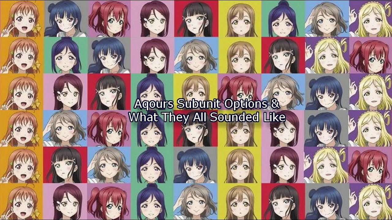 Aqours Subunit Options & What They Would've Sounded Like