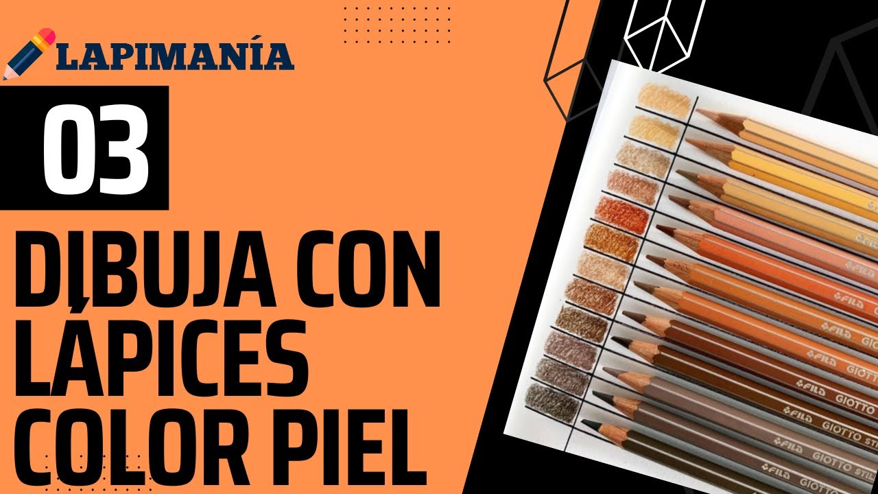 Dibuja con  lápices de colores de piel de marca Giotto Stilnovo con Lapimanía
