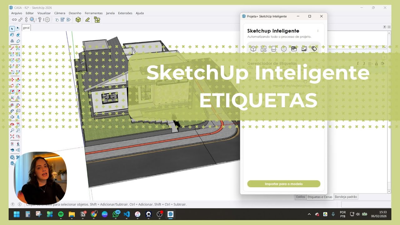 PLUGIN SKETCHUP INTELIGENTE PARA SKETCHUP - IMPORTANDO ETIQUETAS PERSONALIZADAS