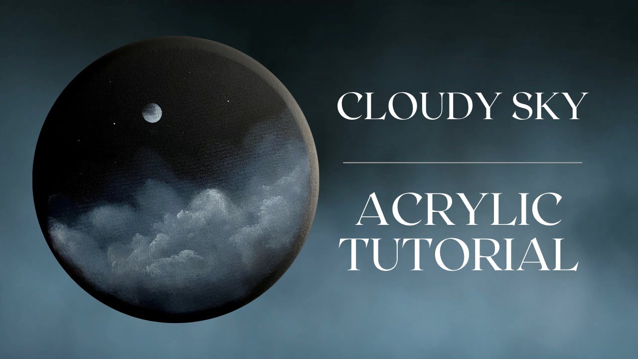 Cloudy Night Sky - Easy Blending Tutorial (Acrylic)
