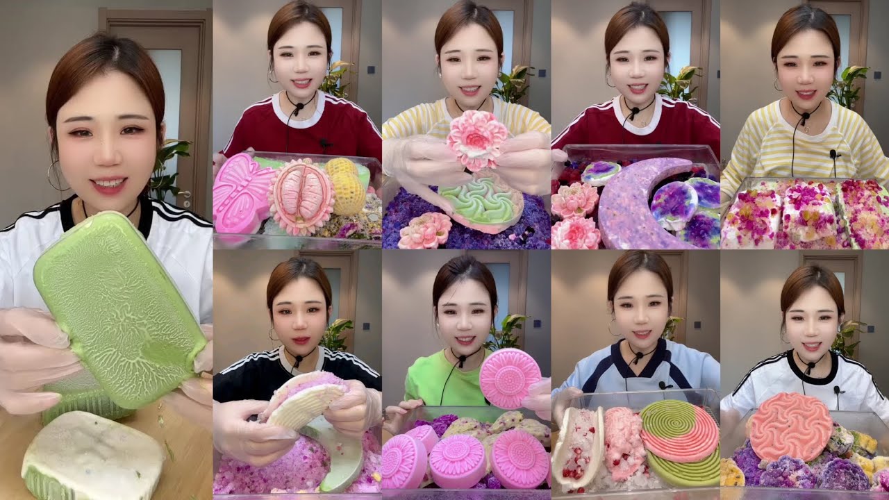 YY FROZEN CHEWY MILKY ICE EATING ASMR COMPILATION 