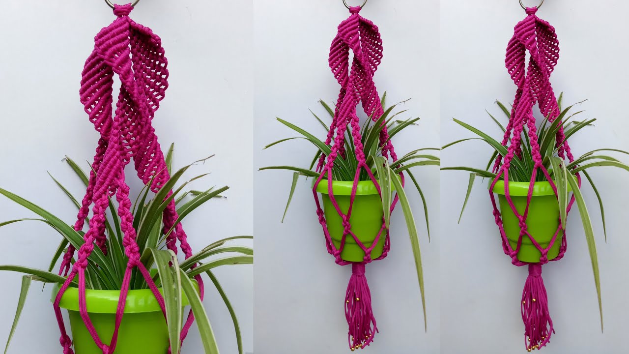 Easiest indoor plant hanger/Simple macrame plant hanger/Indoor plants hanger/Flower Pot Hanger #2