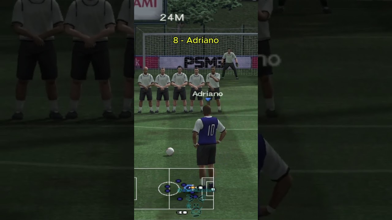 de quem s&atilde;o esses estilos de bater falta no PES de PS2?  #pes #pesps2 #bombapatch