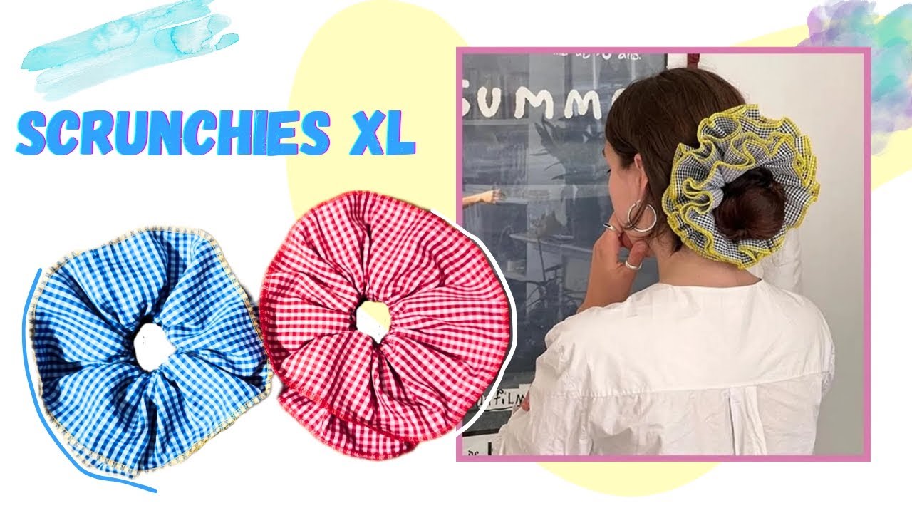 How to make XL SCRUNCHIES or PONYTAILS #fashion #scrunchies #sewing #businessideas