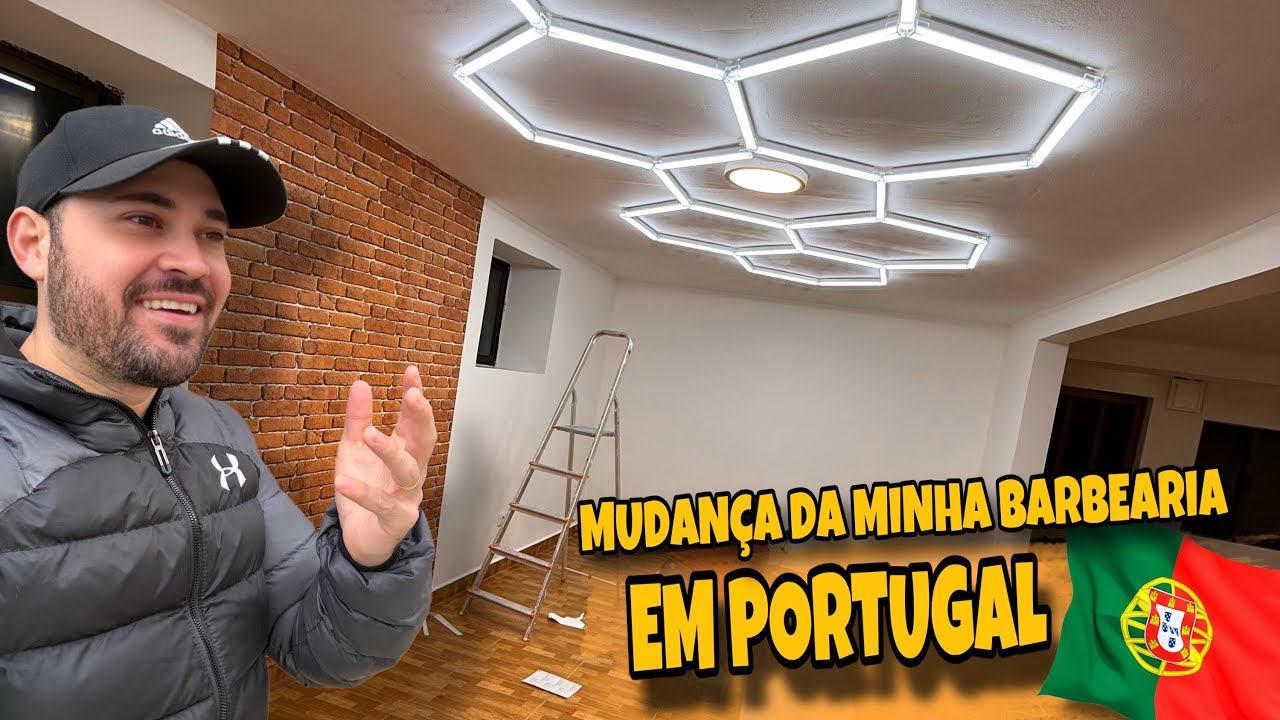 FAZENDO A MUDANÇA DA MINHA BARBEARIA EM PORTUGAL - (Conrado Vlogs)