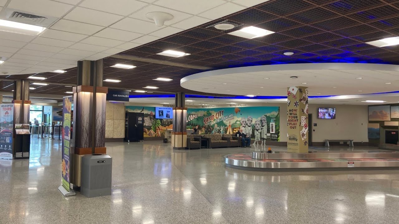 RAPID CITY REGIONAL AIRPORT FULL AIRPORT WALKTHROUGH - SOUTH DAKOTA MOUNT RUSHMORE TRAVEL GUIDE TOUR