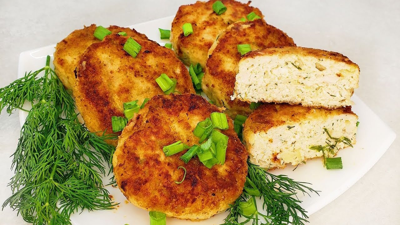 Сочные КУРИНЫЕ КОТЛЕТЫ с ТВОРОГОМ!!!!