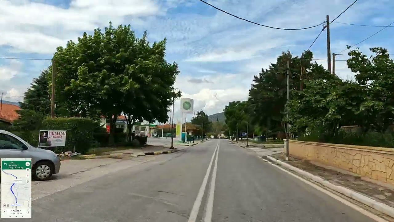 Driving in Greece, from Pteleos (Magnesia) to Almyros