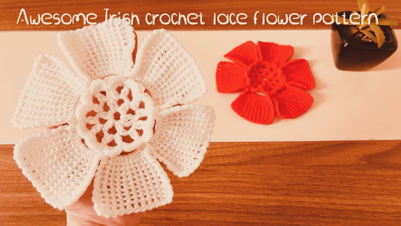 Awesome Irish crochet lace flower pattern