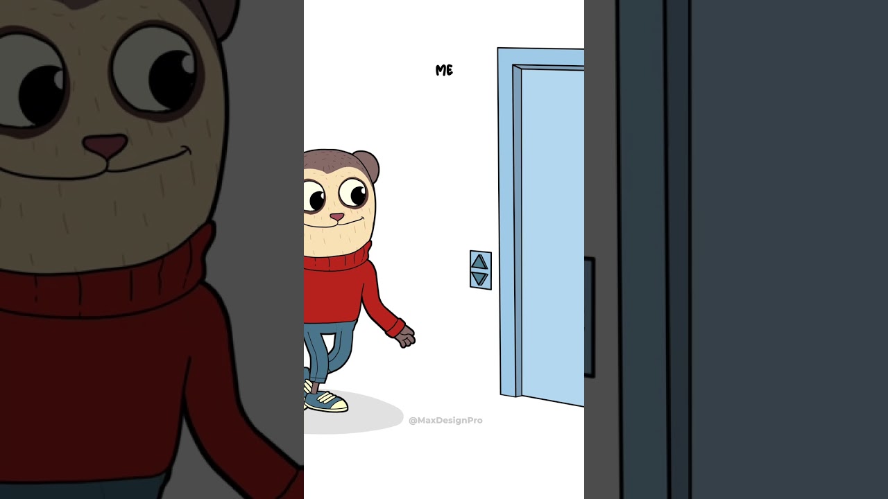 NORMAL PEOPLE vs ME: Waiting For The Elevator (Animation Meme) #shorts