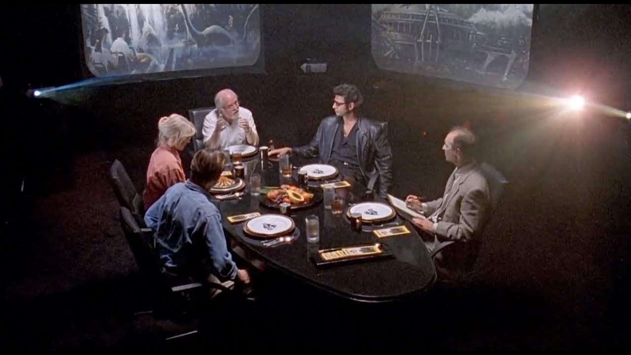 Jurassic Park (1993) - Lunch Discuss Extinct Animals Revived From DNA scene