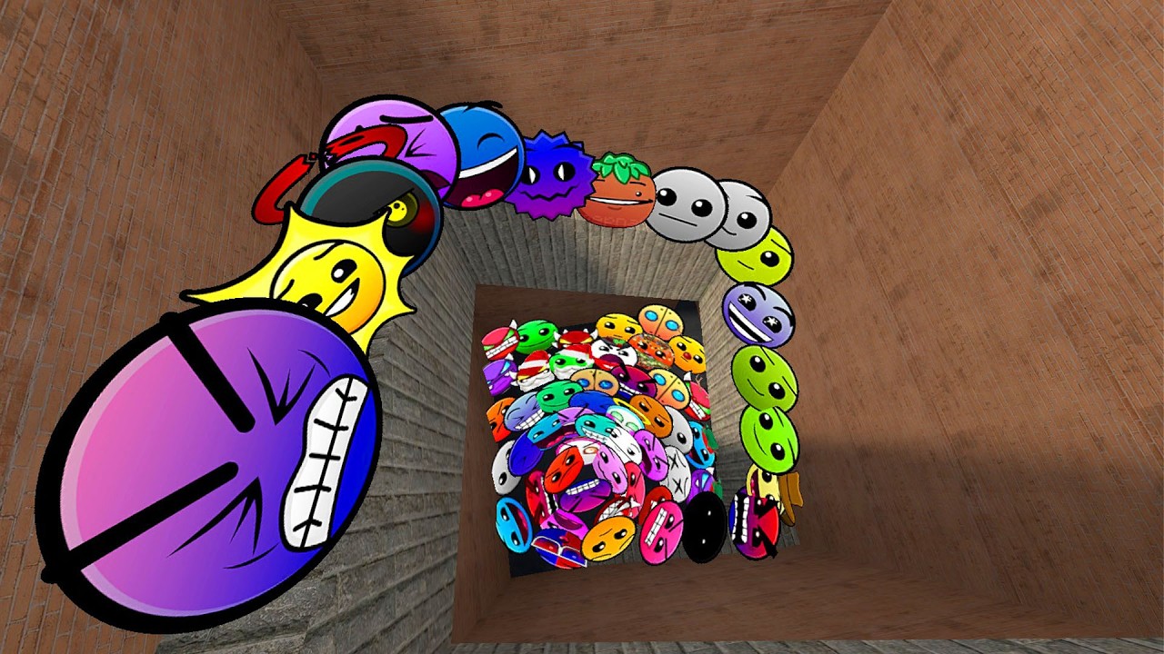 Geometry Dash and Lobotomy Dash Nextbots Family Chase me In Maze Garry's Mod!!