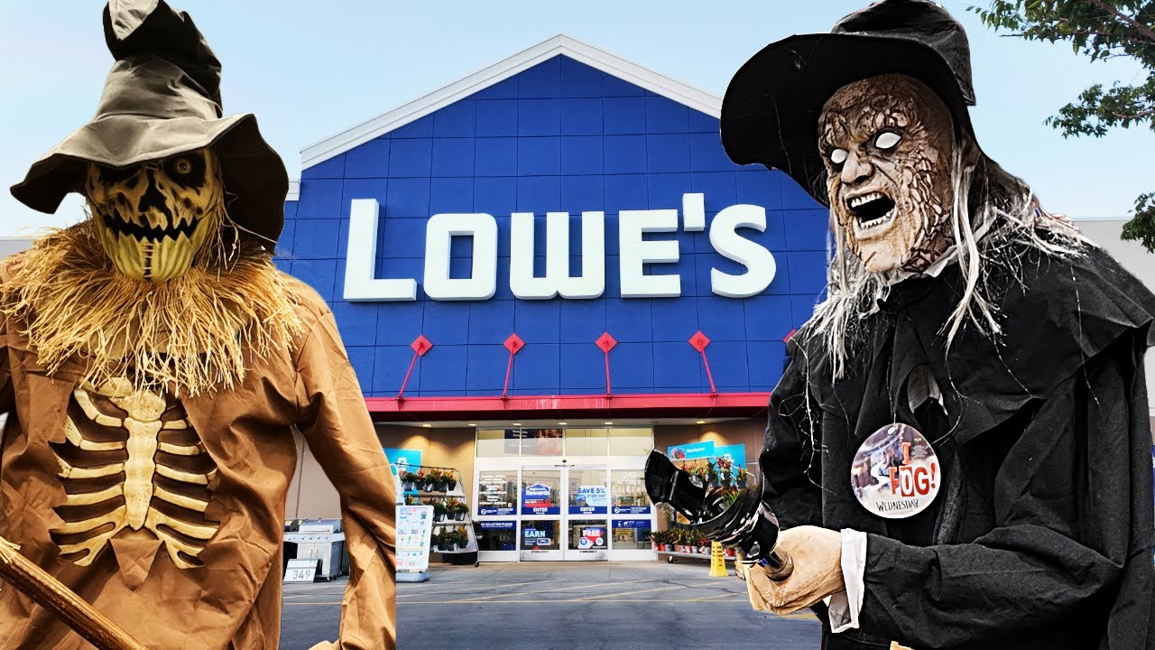 Хэллоуинская прогулка по магазину LOWES 2024! Жуткие аниматронные фигуры и декорации.