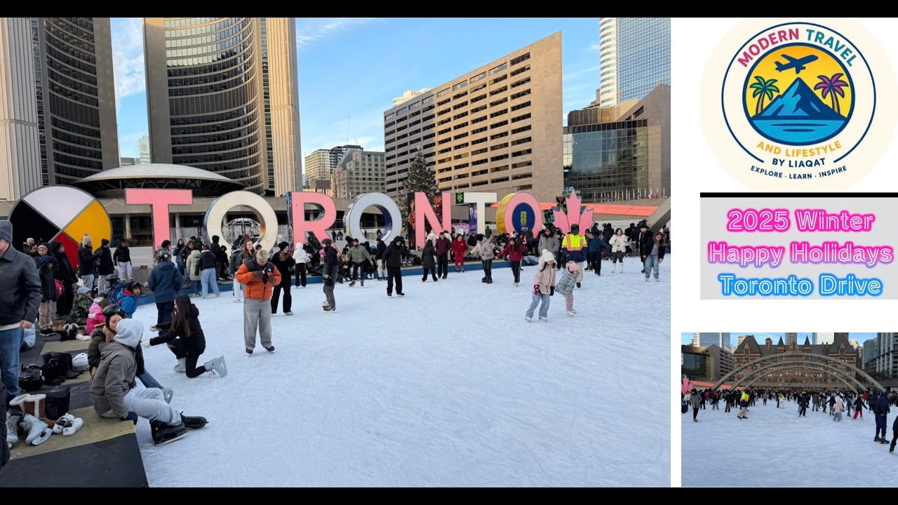 2025 Winter Holidays Drive in Toronto ❄️ | Snowy City Views & Festive Vibes