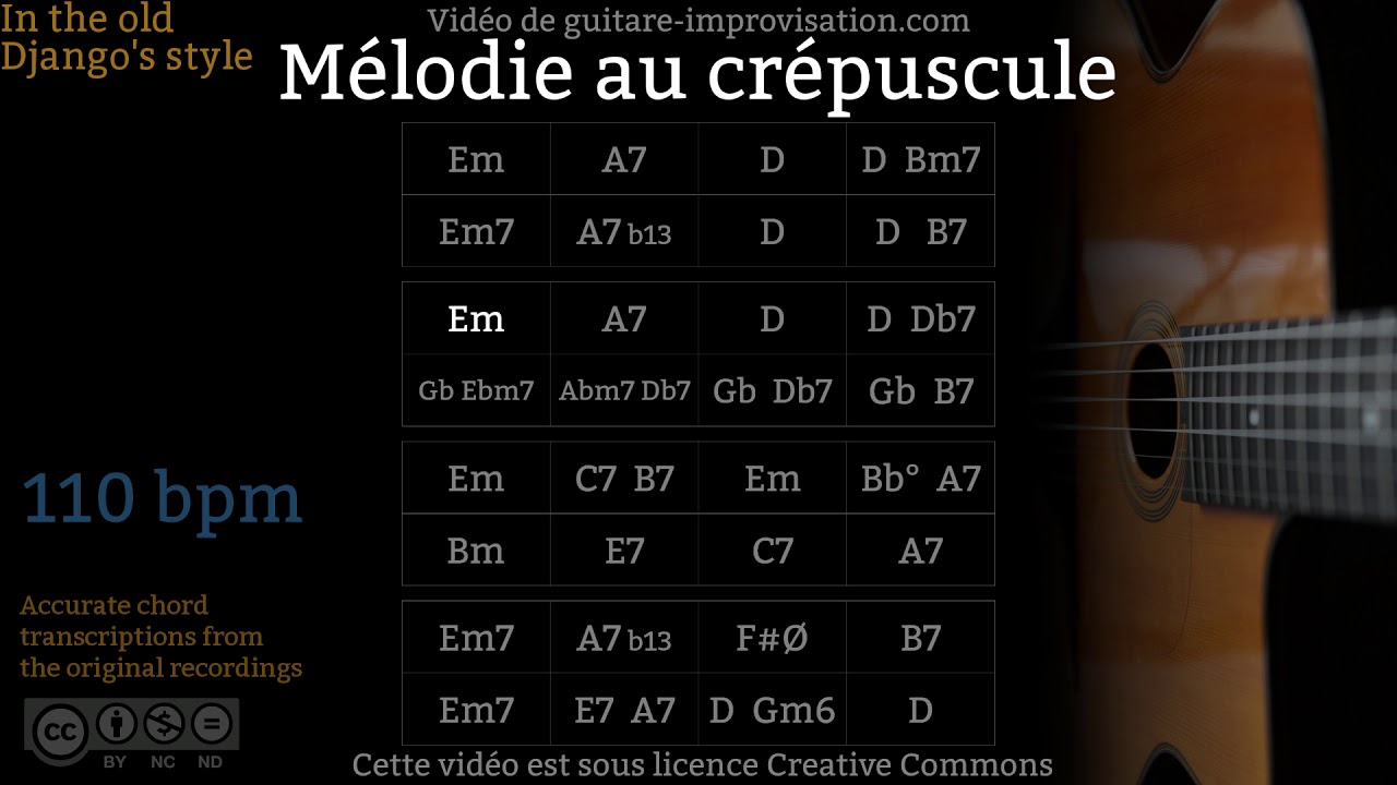 Mélodie Au Crépuscule (110 bpm) - Gypsy jazz Backing track / Jazz manouche