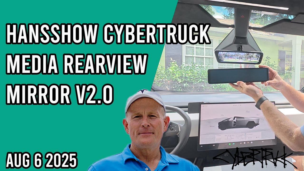 Cybertruck Hannshow Rearview Mirror Camera v2.0 Update and Upgrade Install