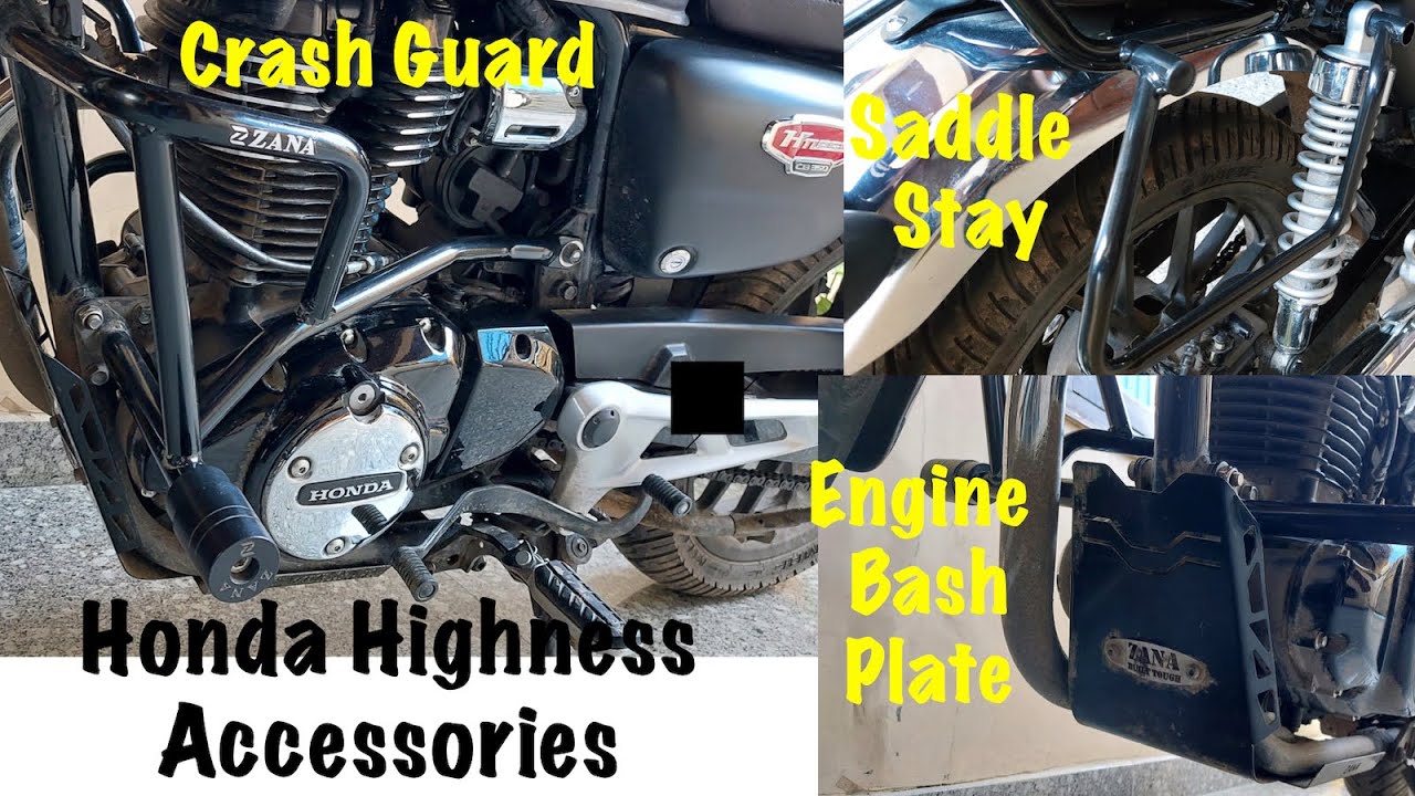 Bike Accessories | Unbiased review | Crash Guard | Bash Plate | Saddle Stay | Honda Highness CB350 |