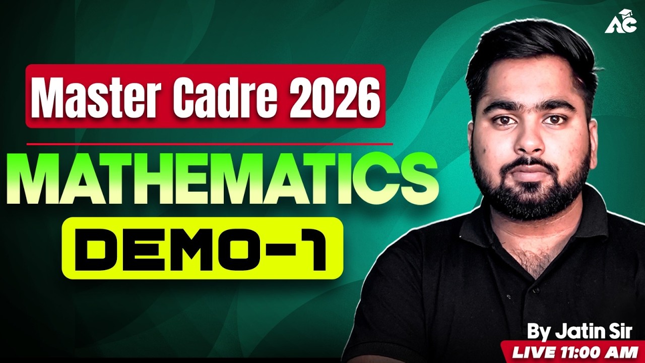 Master Cadre 2026 | Mathematics Demo class-01 | By Jatin Sir