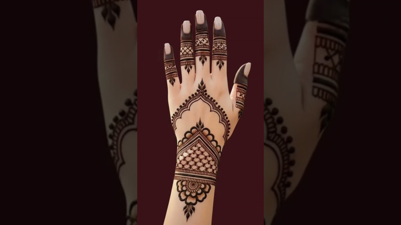 Back hand mehndi design | simple mehndi design | easy mehndi design for hands | bridal mehndi design