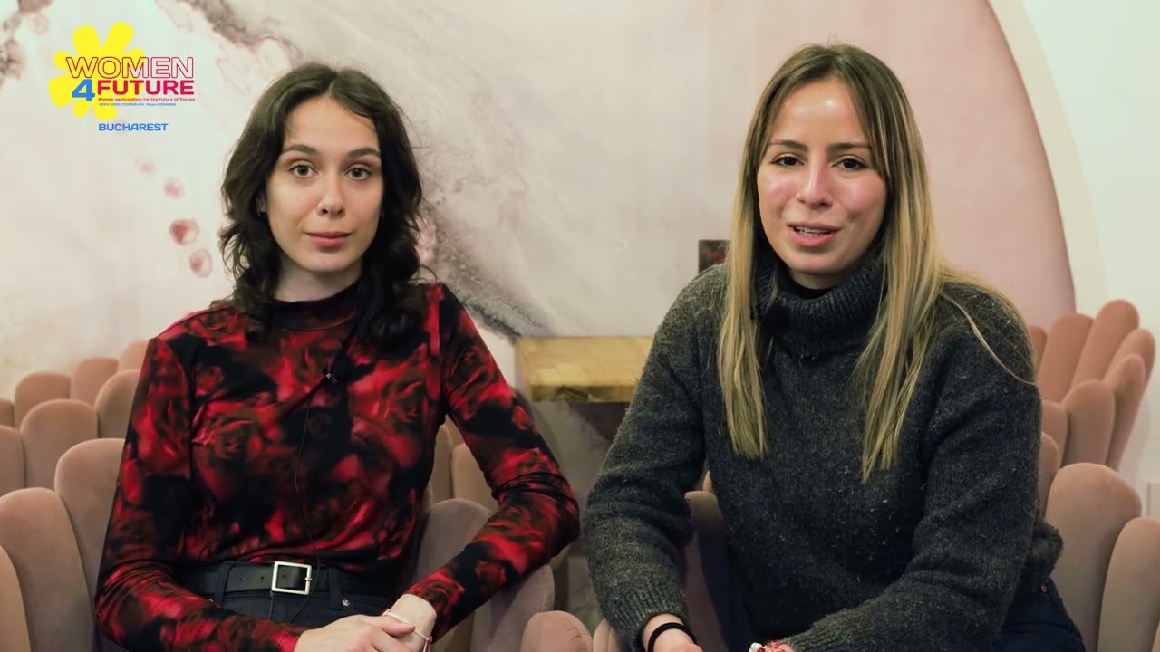 Tanya and Nevena talking about the Women 4 Future event in Romania