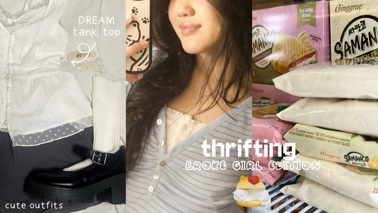 Thrift with me 🌷: shopping for spring, cute outfit ideas, hanging out with friends and more!