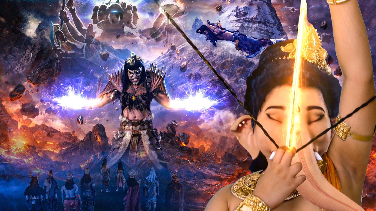 सभी पर्वत को धुल में मिला दूंगा । भयानक असुर से कैलाश पर्वत काँप गया | Vignaharta Ganesh