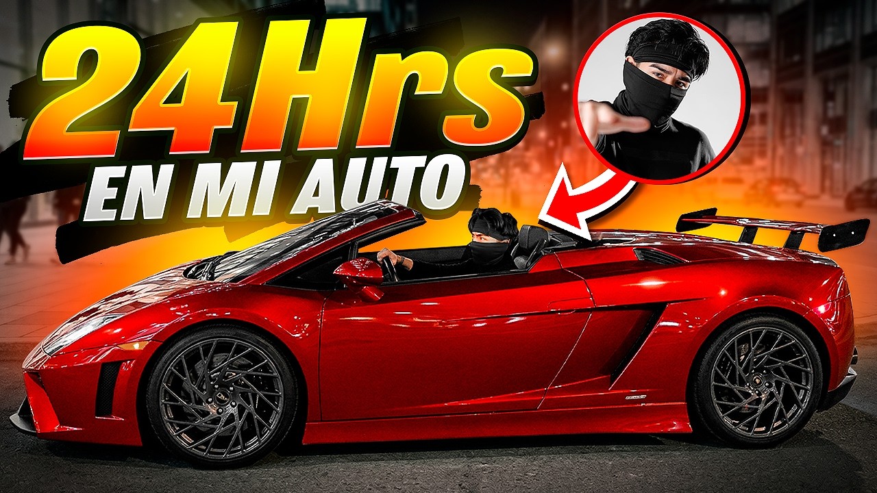 24 HORAS EN MI AUTO DEPORTIVO!