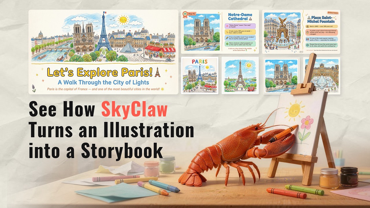 See How SkyClaw Turns an Illustration into a Storybook!