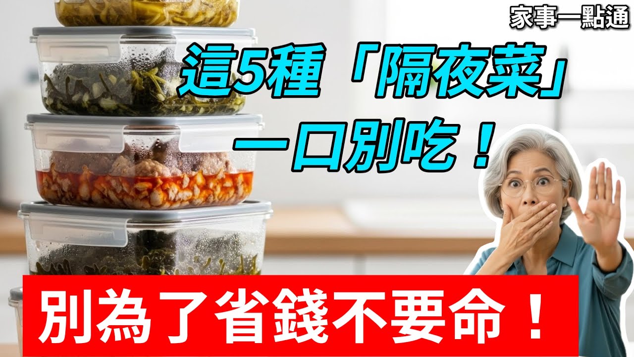這5種「隔夜菜」一口都別吃！比砒霜還毒？冰箱也救不了！尤其是第1種，全家都在吃！#生活小妙招 #隔夜菜 #食品安全