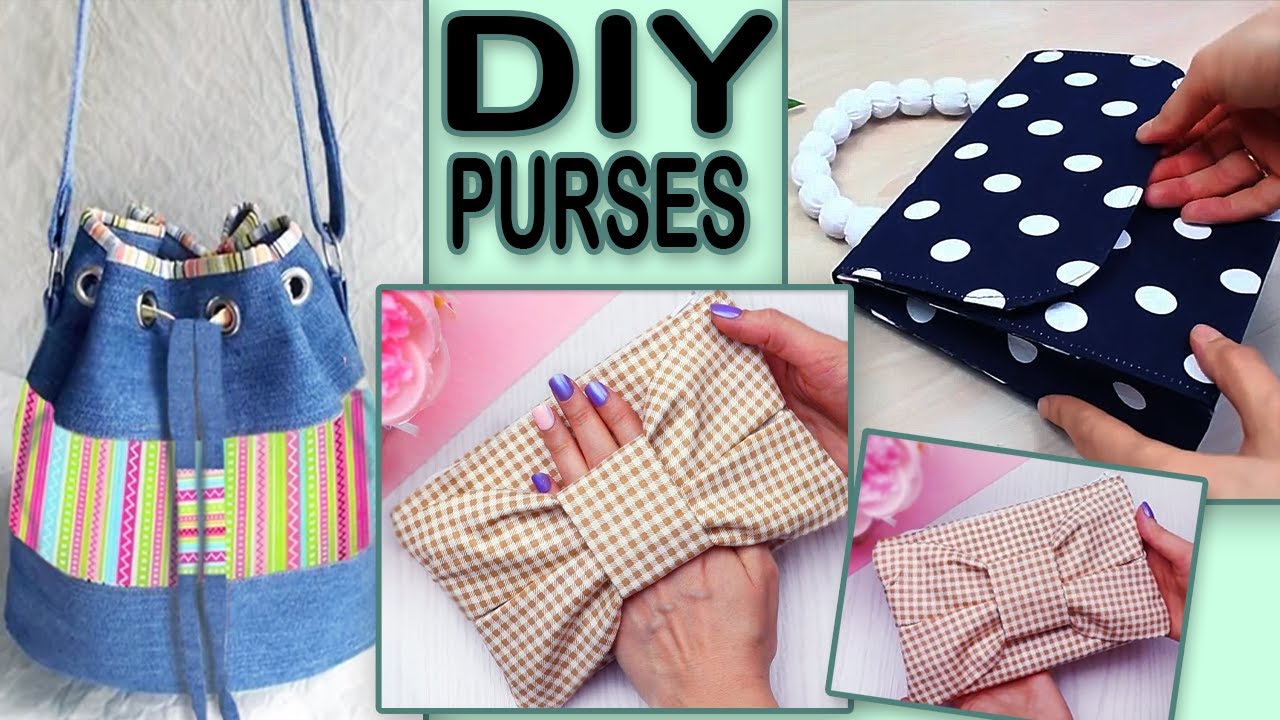 DIY CUTE GIRLY PURSE TUTORIALS ~ Cut & Sew Easy Making Woman Bag