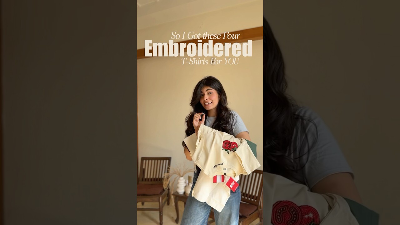 Embroidered Tshirts that are sooo cute! #tshirts #myntrafinds #myntratshirts #myntrahual #haulvideo