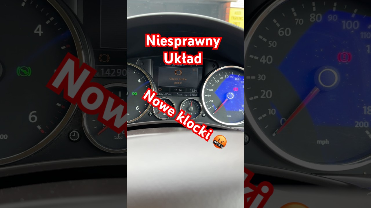 VW Audi klocki nowe a komunikat na desce stary. Jak pozbyć się komunikatu o klockach ?? Jan V8