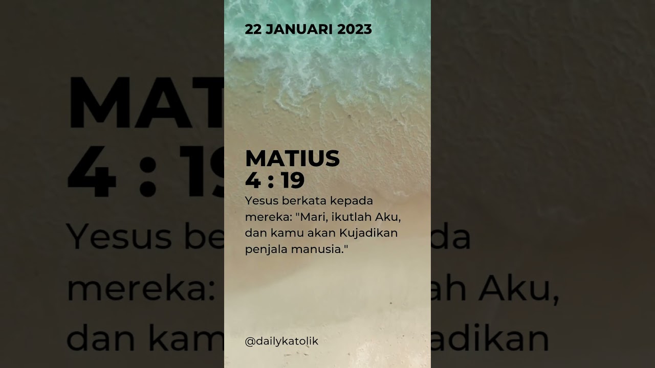 Ayat Harian Katolik 22 Januari 2023