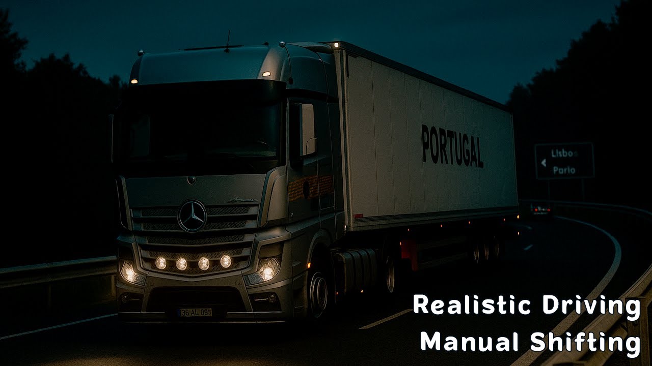 Night Delivery Across Portugal | EuroTruck Simulator 2 | Interior Cam & Wheel Cam | No Commentary
