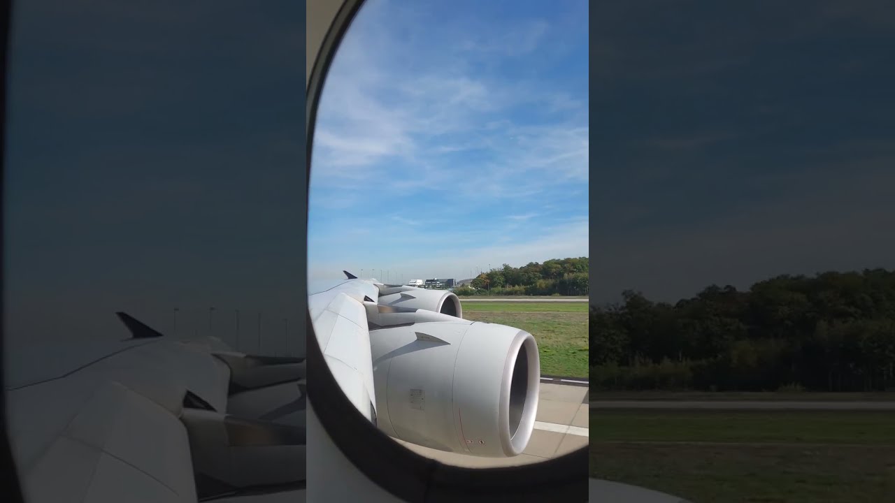 Trent 900: Singapore Airlines A380 takeoff from Frankfurt 2022