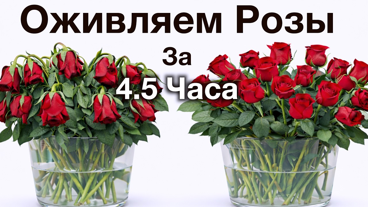 Как оживить увядшие розы за 4,5 часа | Проверенный способ