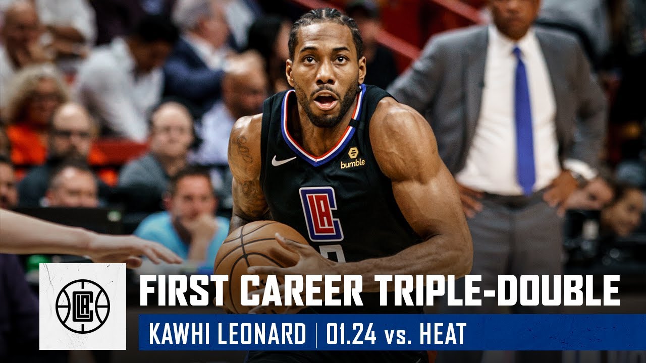 Kawhi Leonard Records First Career Triple Double vs. Heat | LA Clippers.=