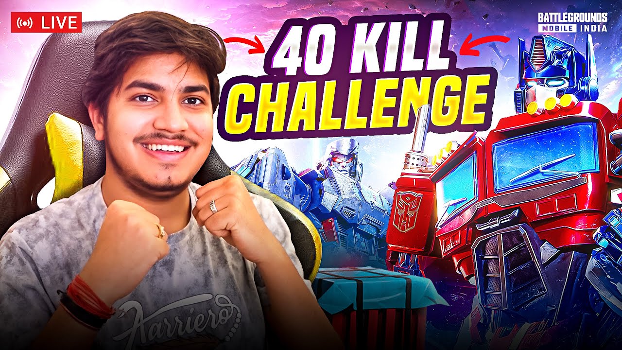 40 Kills Challenge | GoDTusharOP is Livee 🔴 BGMI