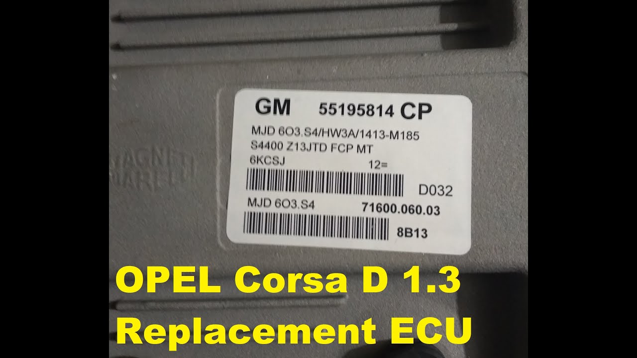 OPEL Corsa D 1.3 Replacement ECU